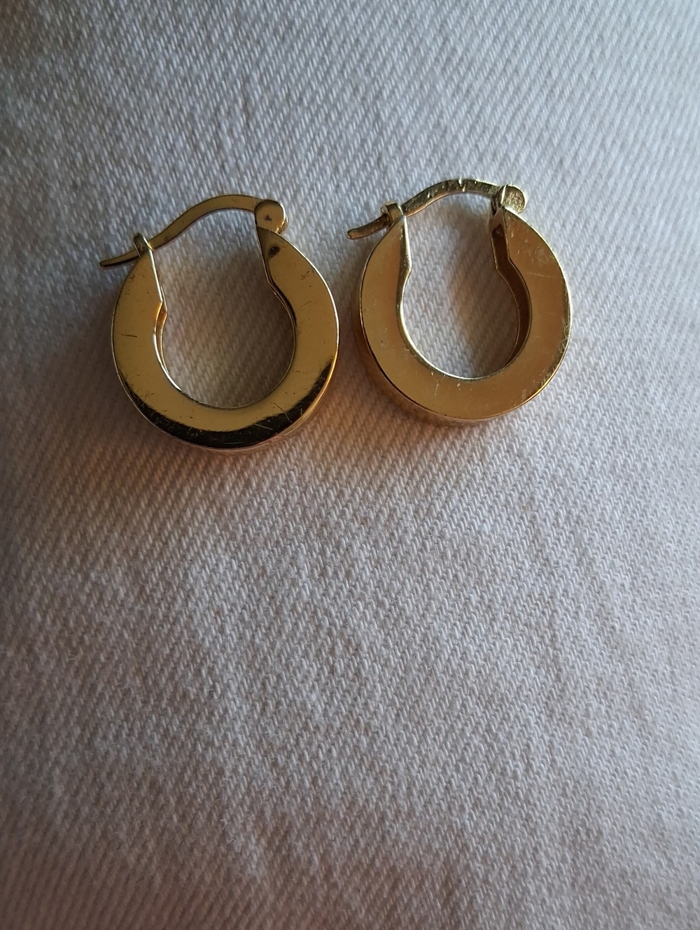 Gold Over 925 Marked Chunky Hoop Earrings - Women's Jewelry
